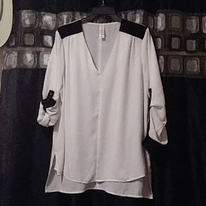 Sheer tuxedo top